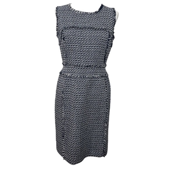 Tory Burch Dresses & Skirts - Tory Burch Petula Boucle Tweed Dress in Black Navy Multi Size 0
